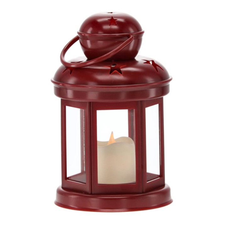 LAMPION Z WKŁADEM LED 10 x 10 x 19 CM MIX KOLOR