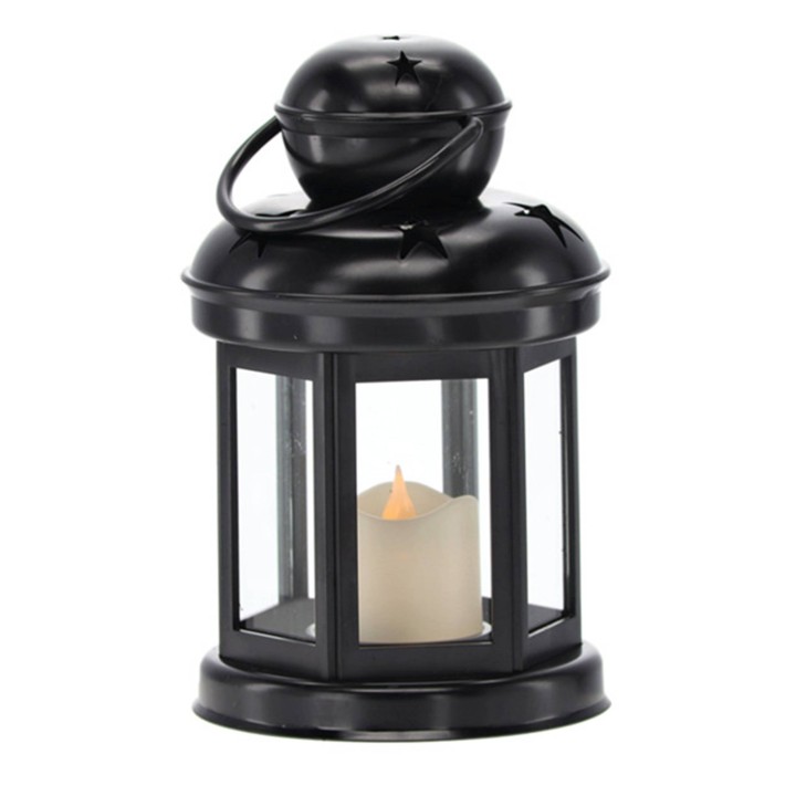 LAMPION Z WKŁADEM LED 10 x 10 x 19 CM MIX KOLOR