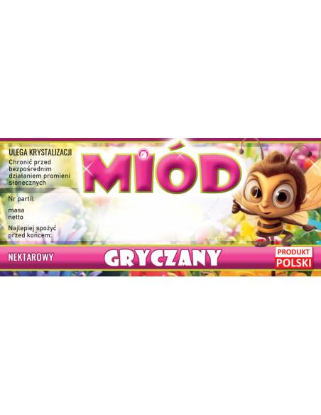 Paczka etykiet na miód gryczany (100szt) - wzór E427