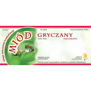 Paczka etykiet na miód gryczany (100szt) - wzór E1006
