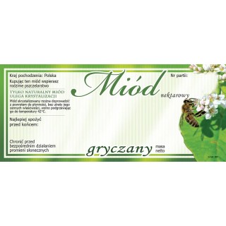 Paczka etykiet na miód gryczany (100szt) - wzór E80