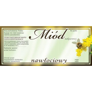 Paczka etykiet na miód nawłociowy (100szt) - wzór E84