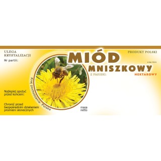 Paczka etykiet na miód mniszkowy (100szt) - wzór E1111
