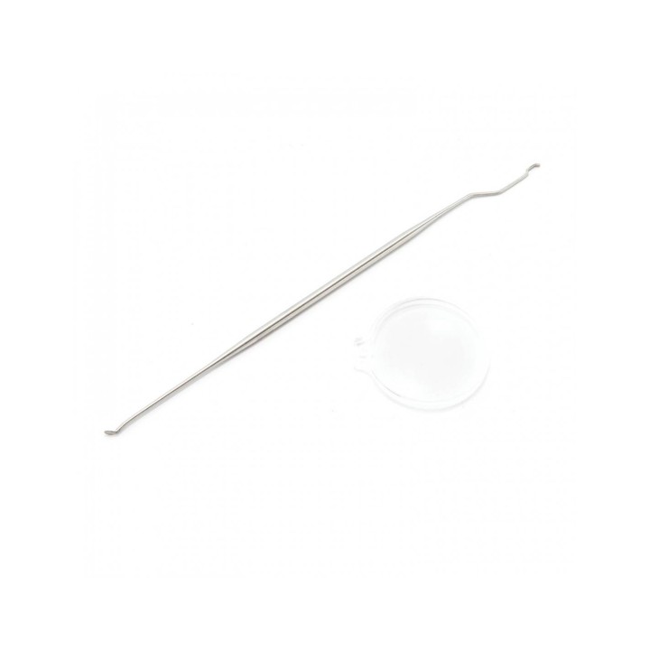 Igła do przekładania larw z lupą, nierdzewna - H4706