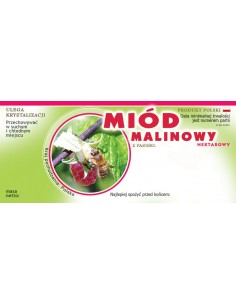 Paczka etykiet na miód malinowy (100szt) - wzór E1115
