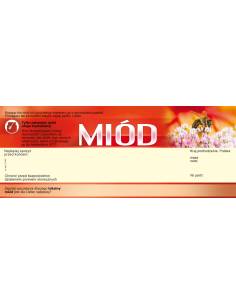 Paczka dużych etykiet na miód uniwersalna (100szt) - wzór...