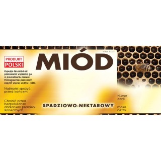 Paczka etykiet na miód spadziowy (100szt) - wzór E1227