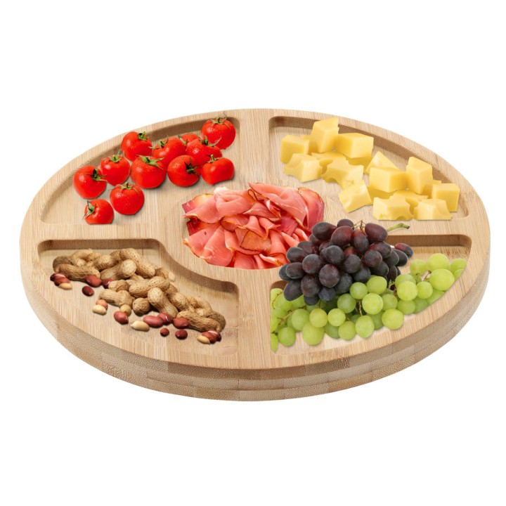 BAMBUSOWA DESKA DO SERWOWANIA PRZYSTAWEK 5 KOMOROWA 25x2CM - MUT7224