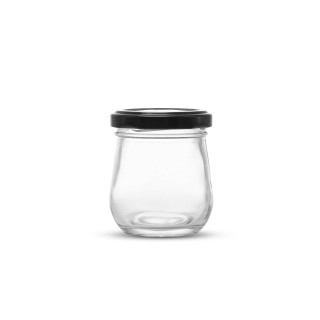 Słoiczek 100ml z czarną metalową zakrętką (1szt) - wzór BUS2448