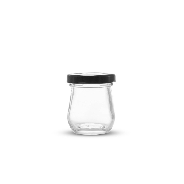 Słoiczek 50ml z czarną metalową zakrętką (1szt) - wzór BUS2462