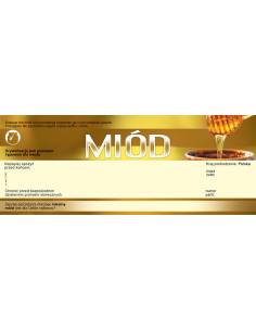 Paczka dużych etykiet na miód prosto z ula (100szt) -...