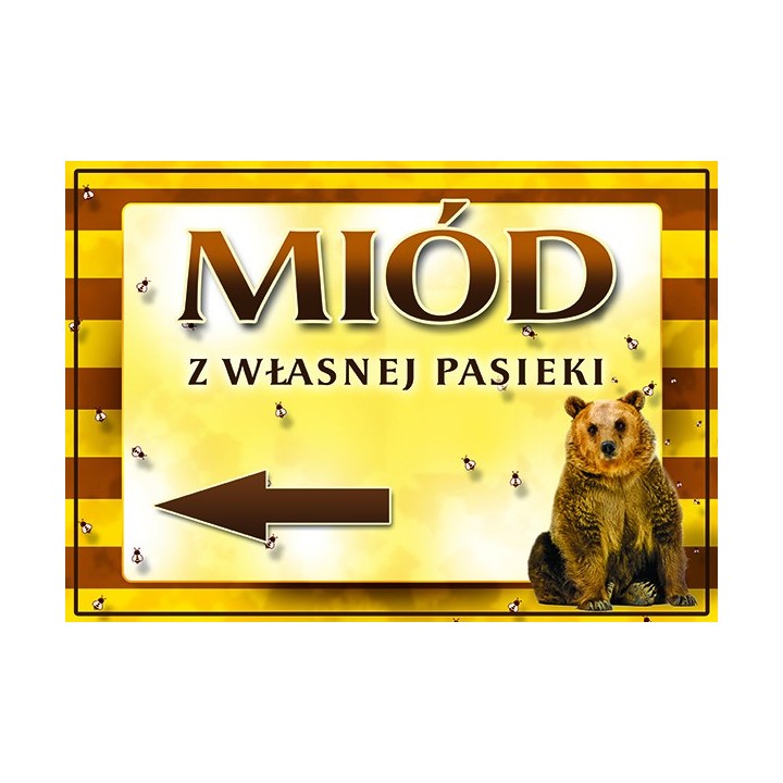 Średnia tablica reklamowa na miód PCV - wzór F221
