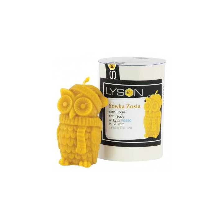 Silikonowa forma na świece - Sówka Zosia - wzór FS550