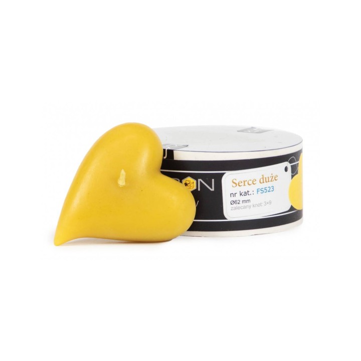 Silikonowa forma na świece - serce duże - wzór FS523