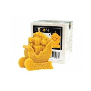 Silikonowa forma na świece - Sanie z prezentami - wzór FS508