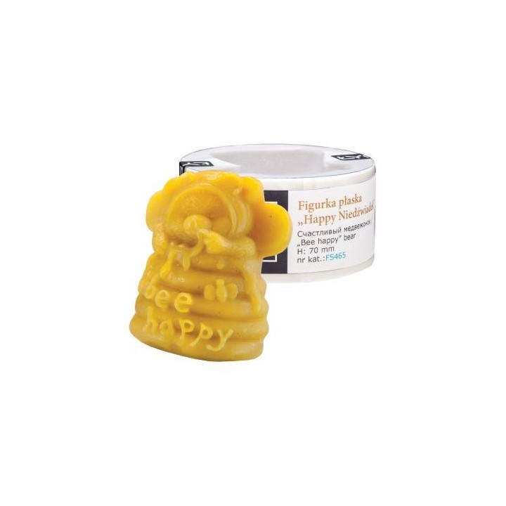 Silikonowa forma na świece - Niedźwiadek "bee happy" - wzór FS465