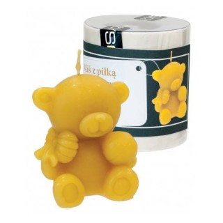Silikonowa forma na świece - Miś z piłką - wzór FS459