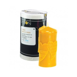 Silikonowa forma na świece - Walec, serca z węzy - wzór FS448