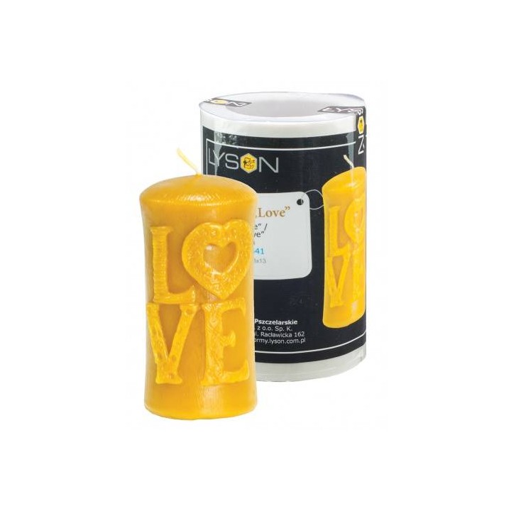 Silikonowa forma na świece - Świeca LOVE - wzór FS441