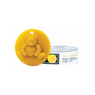 Silikonowa forma na świece - Miś z serduszkiem - zawieszka - wzór FS433