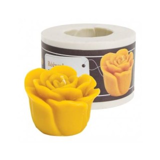 Silikonowa forma na świece - Różyczka - wzór FS408