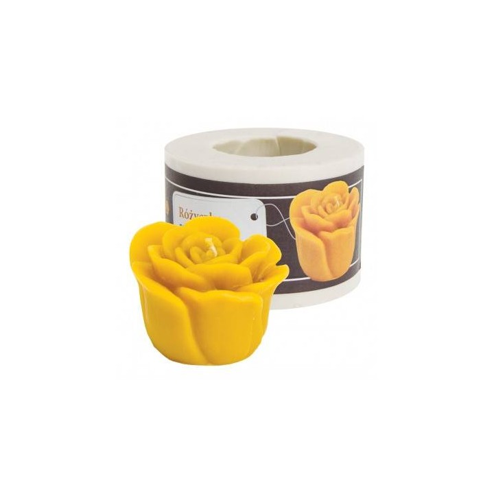 Silikonowa forma na świece - Różyczka - wzór FS408