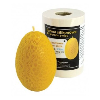 Silikonowa forma na świece - Koronkowe jajko duże - wzór FS160
