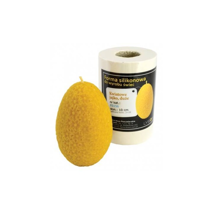 Silikonowa forma na świece - Kwiatowe jajko duże - wzór FS156