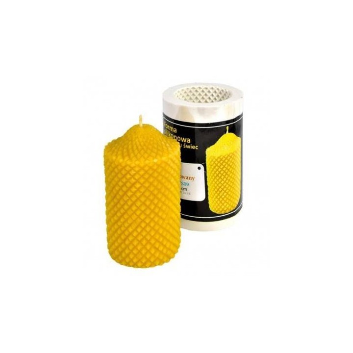 Silikonowa forma na świece - Walec grawerowany - wzór FS09