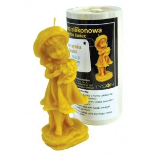 Silikonowa forma na świece - Dziewczynka z kwiatami - wzór FS115