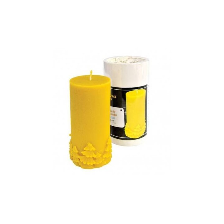 Silikonowa forma na świece - Walec z choinkami - wzór FS26