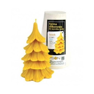 Silikonowa forma na świece - Świerk - wzór FS21