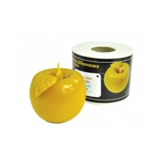 Silikonowa forma na świece - Jabłko z listkiem małe - wzór FS45