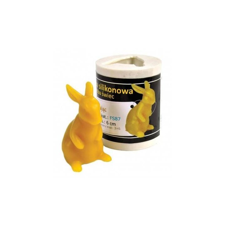 Silikonowa forma na świece - Zając - wzór FS87