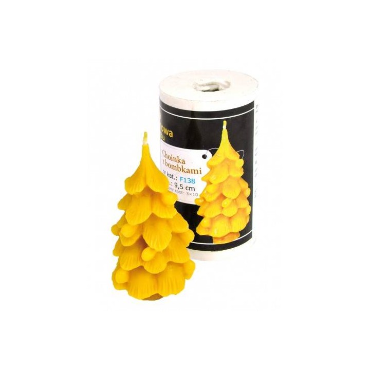 Silikonowa forma na świece - Choinka z bombkami - wzór F138