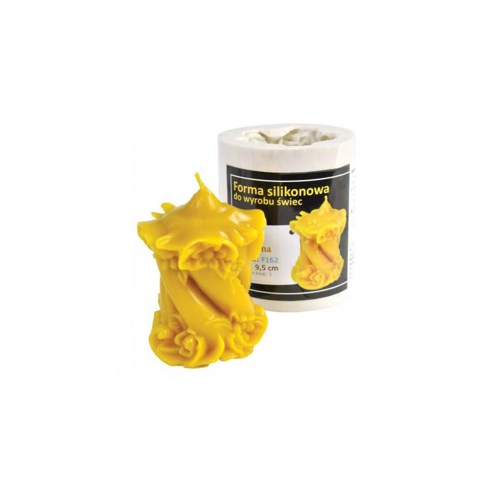 Silikonowa forma na świece - Świeca zdobiona - wzór F162