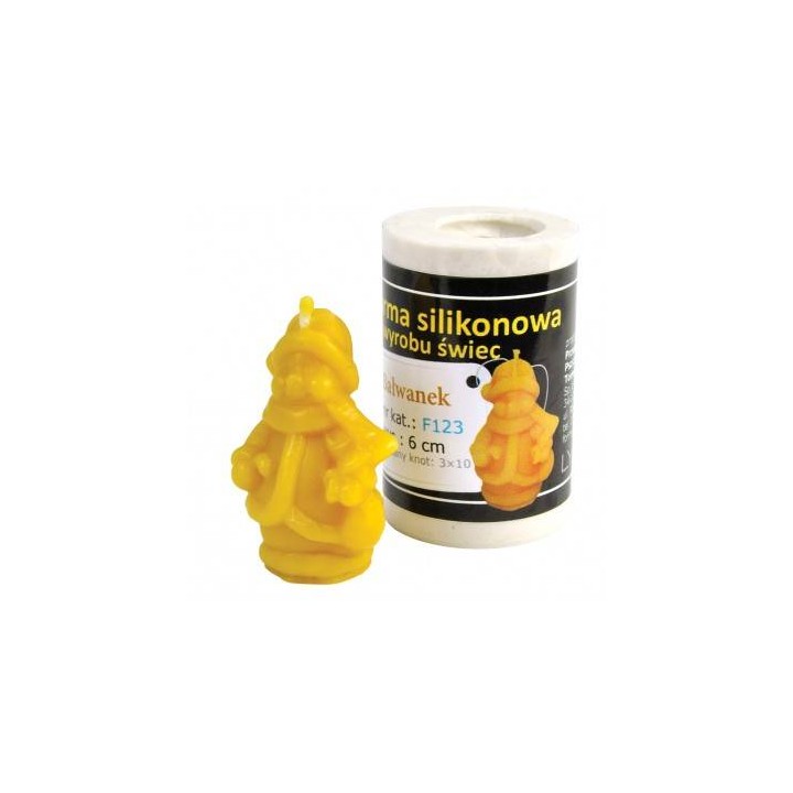 Silikonowa forma na świece - Bałwanek - wzór F123