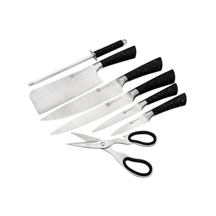 NOŻE W BLOKU - ZESTAW NOŻY KUCHENNYCH 8 ELEMENTÓW MH-6002A