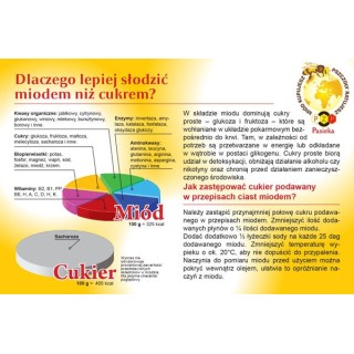 Ulotki informacyjne "Dlaczego lepiej słodzić miodem" (20szt) - U72