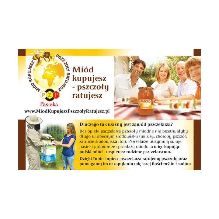 Ulotki informacyjne o miodzie "Jaki miód wybrać" (20szt) -  U71