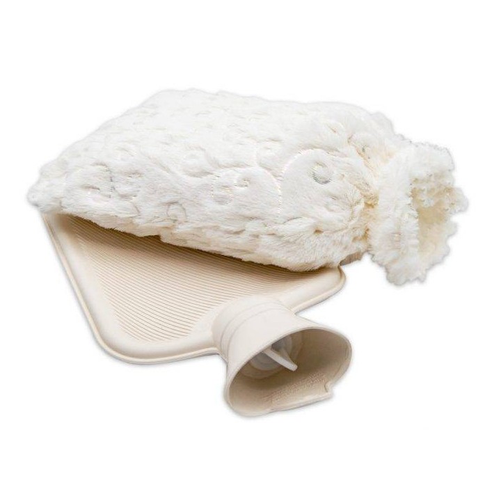 TERMOFOR GUMOWY/OGRZEWACZ 2L W POKROWCU PLUSZOWY BIAŁY 1664