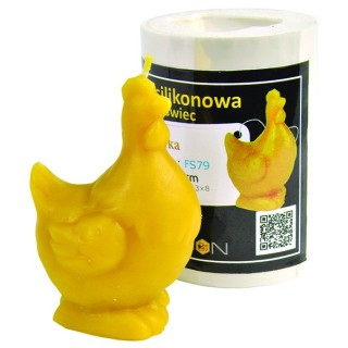 Silikonowa forma na świece - Kurka - wzór FS79