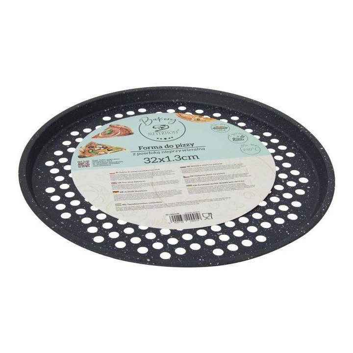 FORMA BLACHA DO PIECZENIA PIZZY ŚR. 32CM- MARMURKOWA *320* N/P MARM 0910