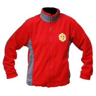 Polar z haftem dla pszczelarza (czerwony) - rozmiar męski - PLR1R