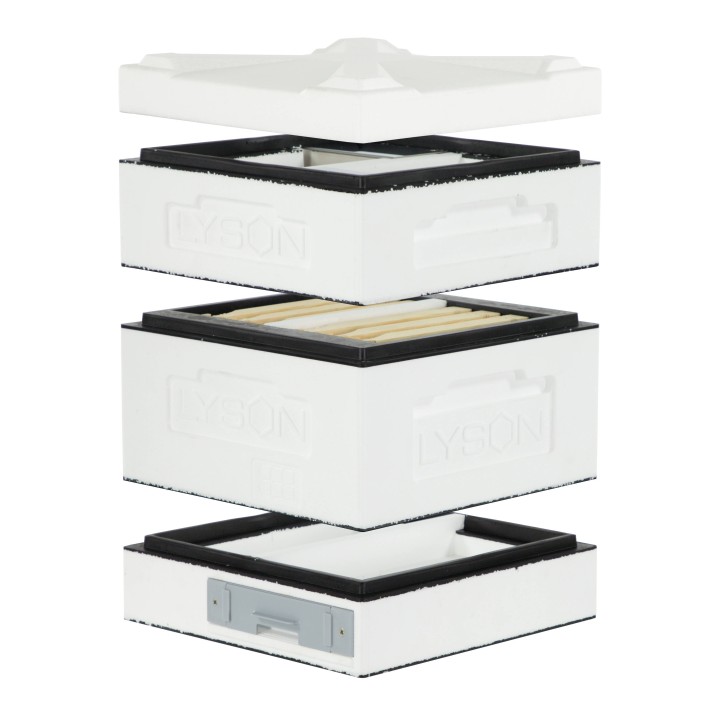 Mini korpus do mini ula Dadant CLASSIC na ramki modułowe, wys. 145 mm, niemalowany - W13C_X