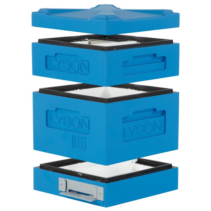 Mini ul Dadant CLASSIC na ramki modułowe, wys. 145 mm, malowany niebieski