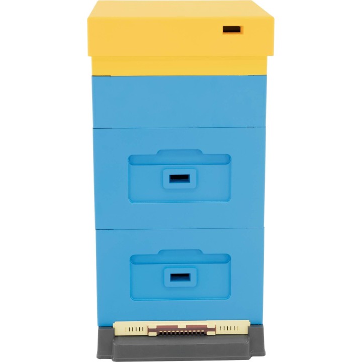 Powałko-podkarmiaczka wielkopolska 12-ramkowa, Dadant, Dadant 1/2, Langstroth, Apipol, 10 l, malowana (niebieska)