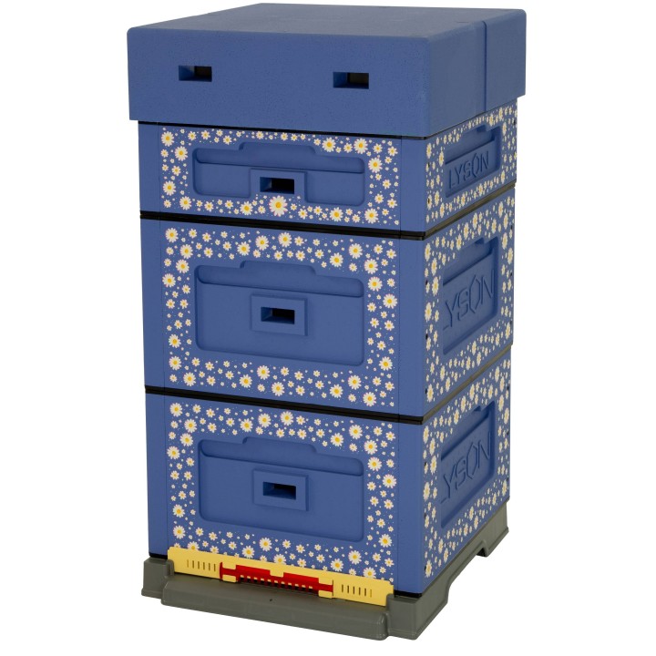 Ul wielkopolski OPTIMA, ciemnoniebieski, nadruk - stokrotka, nieskręcony