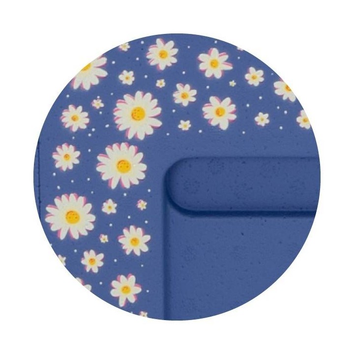 Ul wielkopolski OPTIMA, ciemnoniebieski, nadruk - stokrotka, nieskręcony