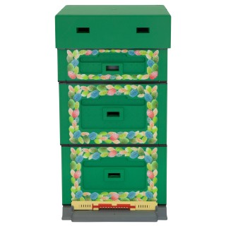 Ul wielkopolski OPTIMA, ciemnozielony, nadruk - liście, nieskręcony